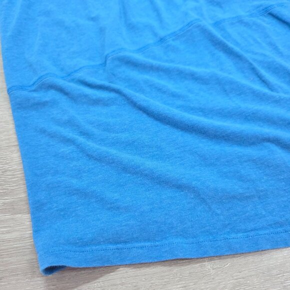Lululemon Back In Action Pima Cotton Blue Boat Neck Top Womens Size 20 - Picture 11 of 16